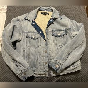Express Sherpa Lined Denim Jacket